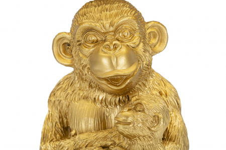 Veioza Monkey, rasina/textil/metal, auriu/negru, Mauro Ferretti [2]