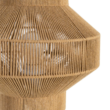 Veioză naturală sfoară de hârtie și fier design boho – fotografie produs principal [2]