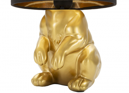 Veioza Rabbit, rasina, auriu negru [3]