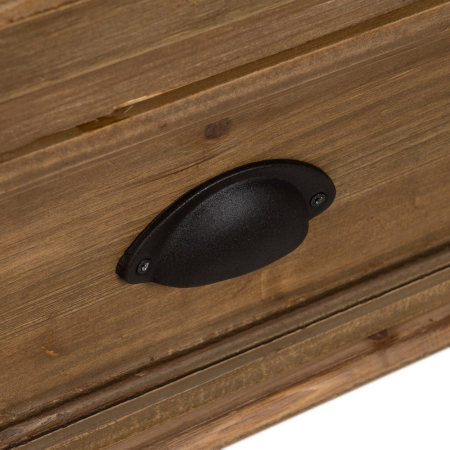 Vitrină lemn de brad uși sticlă sertar [6]