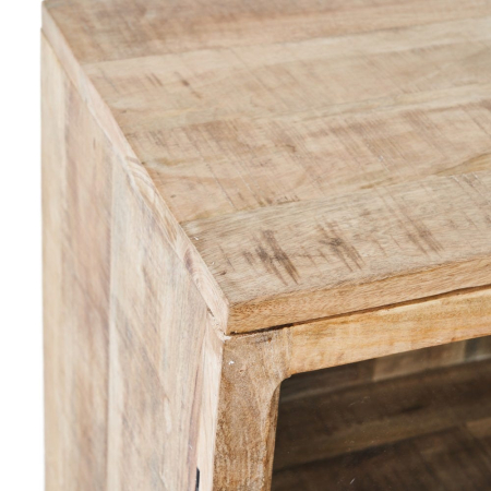 Vitrină mango natural două uși sticlă [3]