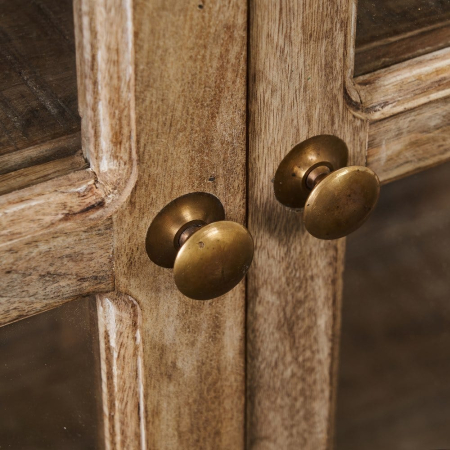 Vitrină mango natural două uși sticlă [4]