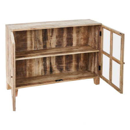 Vitrină mango natural două uși sticlă [2]