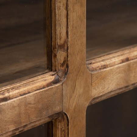 Vitrină lemn de mango rustică sticlă [8]