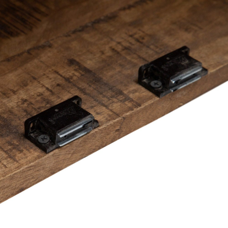 Vitrină lemn de mango rustică sticlă [7]