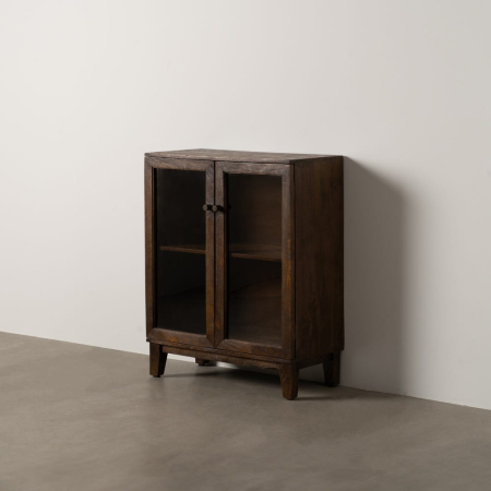 Comode si Bufete - Vitrină mango maro compactă sticlă