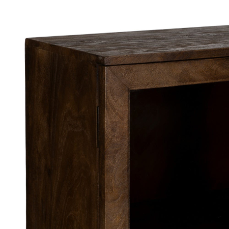 Vitrină mango maro uși sticlă compactă [3]