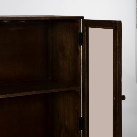 Vitrină mango maro uși sticlă compactă [5]