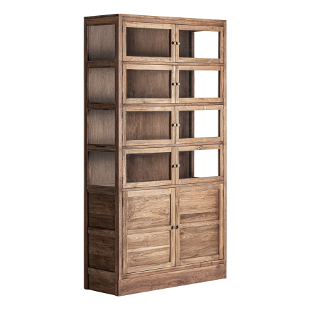 Vitrine in Stil Rustic - Vitrină din lemn recuperat maro Helmond