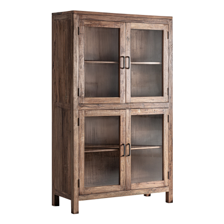 Vitrine in Stil Rustic - Vitrină din lemn recuperat și metal negru Selby