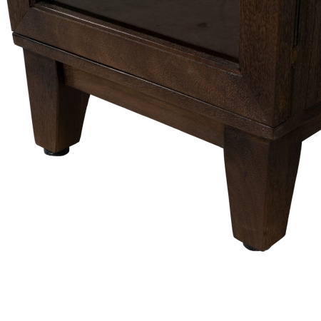 Vitrină mango maro îngustă sticlă [9]