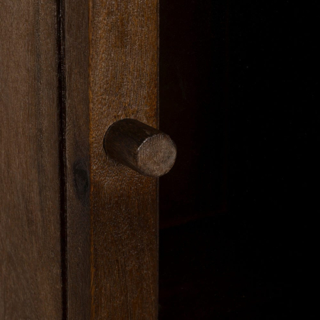 Vitrină mango maro îngustă sticlă [6]