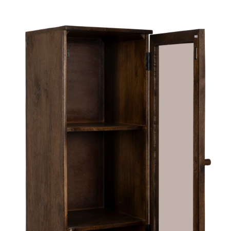 Vitrină mango maro îngustă sticlă [5]