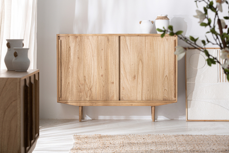 Vitrina lemn mindi nordic|Vitrine moderne premium [8]