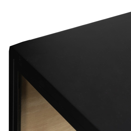 Vitrină metalică neagră industrială MDF [3]