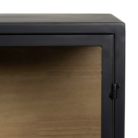 Vitrină metalică neagră industrială MDF [8]