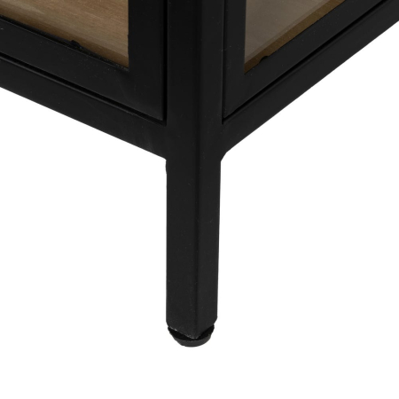 Vitrină metalică neagră industrială MDF [10]