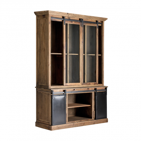 Vitrina modulara industriala lemn reciclat|Vitrine autentice [2]