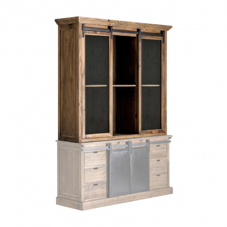 Vitrine - Vitrina modulara industriala lemn reciclat|Vitrine autentice