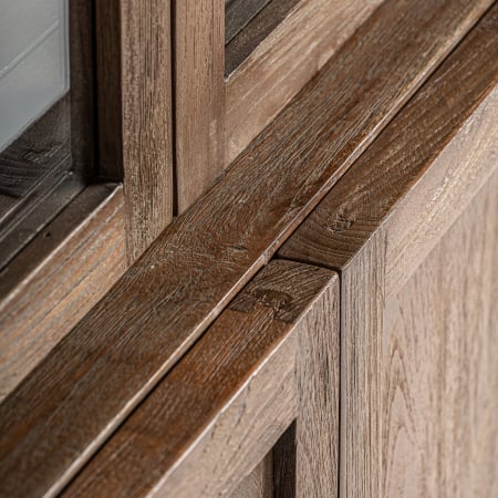 Vitrina coloniala lemn tec reciclat|Vitrine impunatoare [6]