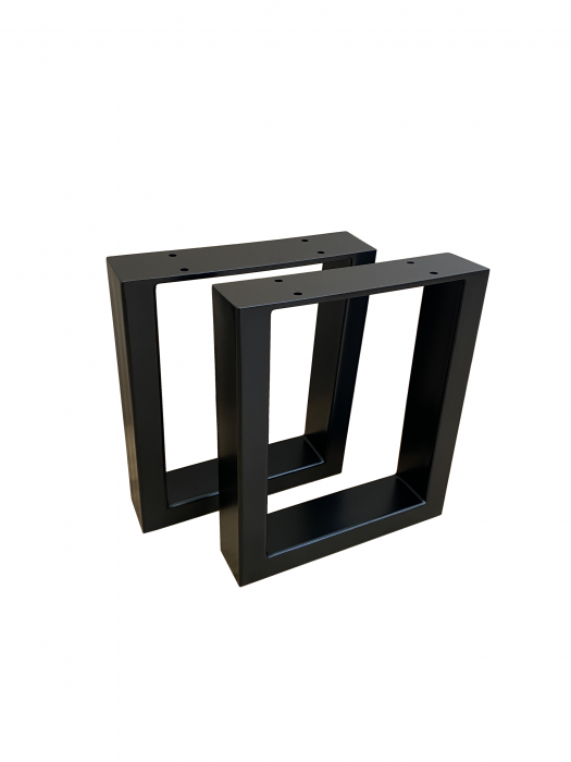 Set 2 x buc. Picioare masa metal cafea / bancuta, model Scandinav,  400x430 mm, negru [1]