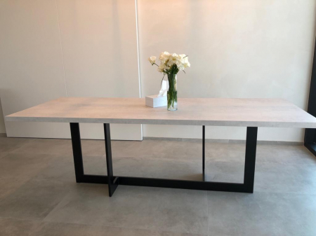 Picioare metal masă dining - Picior masa metal Calne, 1400x700x720h, negru