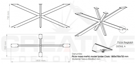 picioare masa metal spider negru [7]