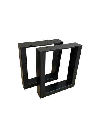 Picioare metal masă cafea - Set 2 x buc. Picioare masa metal cafea / bancuta, model Scandinav,  350x410 mm, negru