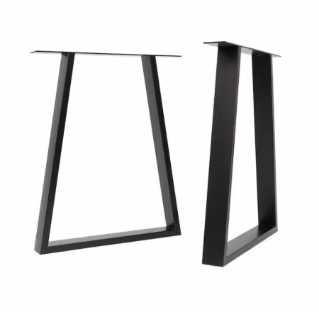 Picioare metal masă dining - picioare masa metal trapez negru