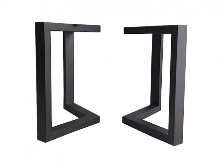 Picioare metal masă dining - picioare masa metal model v negru