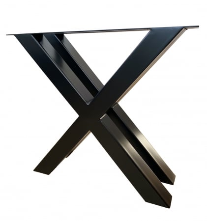Picioare metal masă dining - picioare masa metal model x negru
