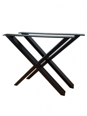 Picioare metal masă dining - picioare masa metal model x negru