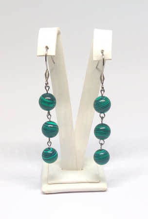 Malachit - Cercei din Malachit