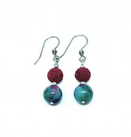 Roca vulcanica - Cercei din Agat