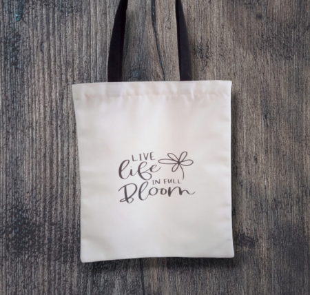 Produse personalizate - Tote bag 'Live life in full bloom'