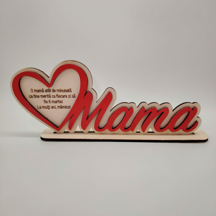 Decoratiune din lemn Mama 26x10cm [1]