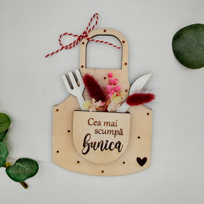 Decoratiune din lemn Sort Bucatarie cu magnet 17x11cm [1]