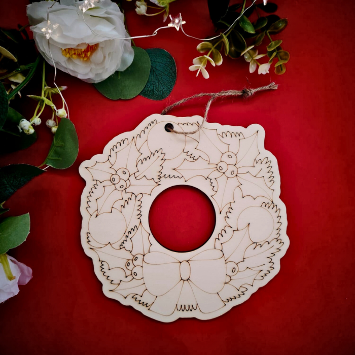 Decoratiune din lemn Coronita 18x18cm [1]