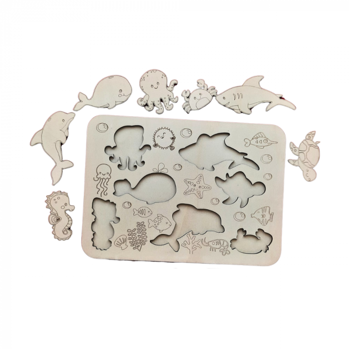 Set creativ Animale Marine 8 piese, 19.2x27.8cm [3]