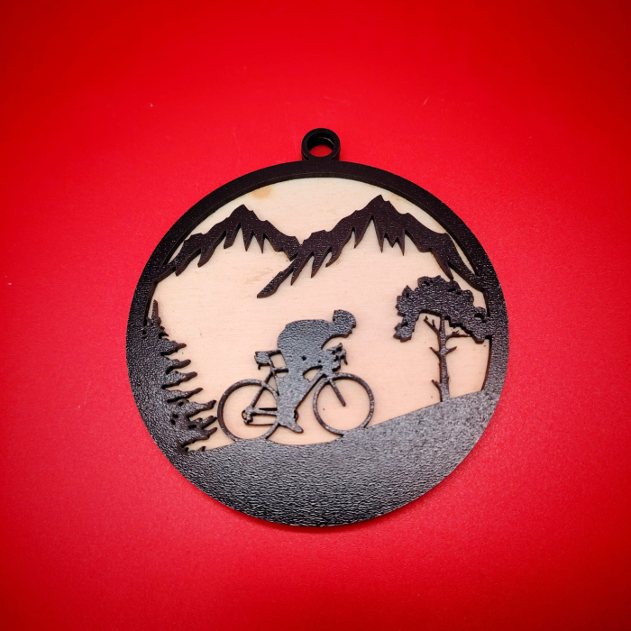 Medalie din MDF Biciclist, 10.5x9.5cm [1]