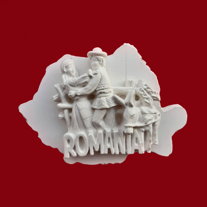 Figurina din ipsos Harta Romaniei cu Romanasi 12x8 cm [1]