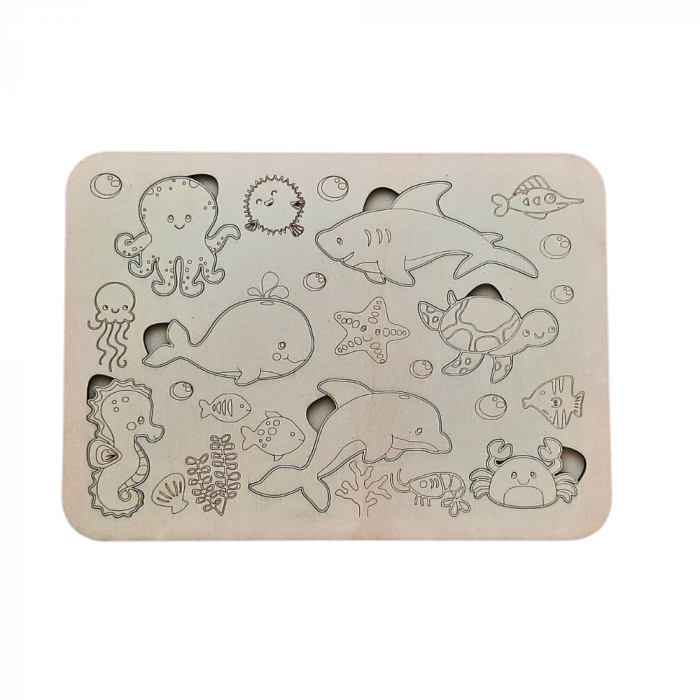 Set creativ Animale Marine 8 piese, 19.2x27.8cm [4]