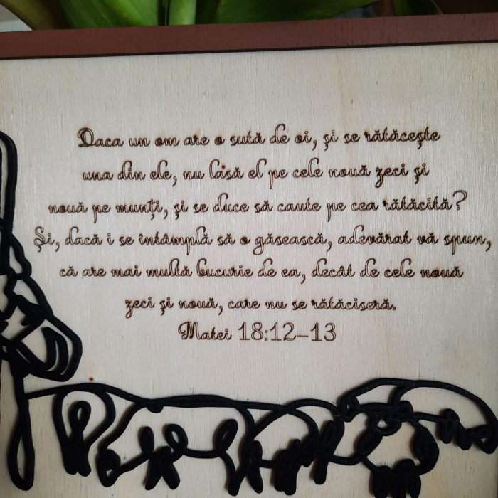 Tablou din lemn  Blandul Pastor 33.5x23.5cm [6]