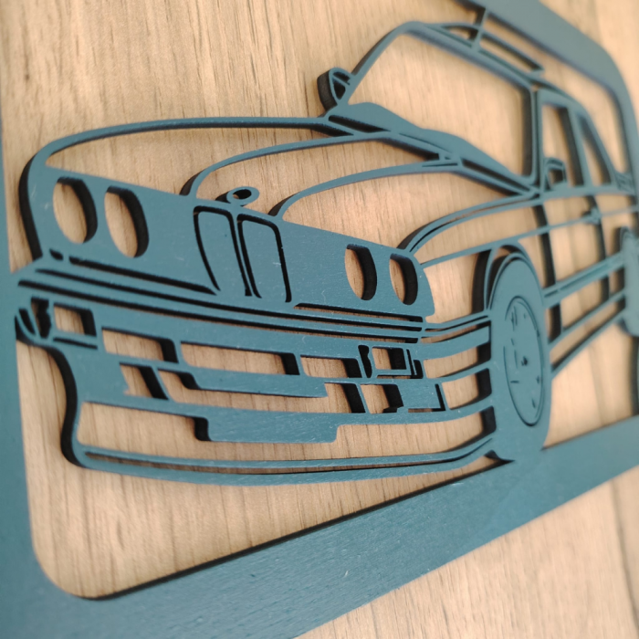 Decoratiune de perete Masina BMW, 20.8x33cm, personalizabila [6]