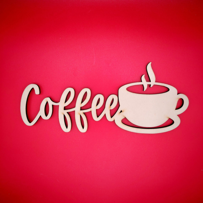 Blank din lemn COFFEE, natur, 22x9.5cm [1]