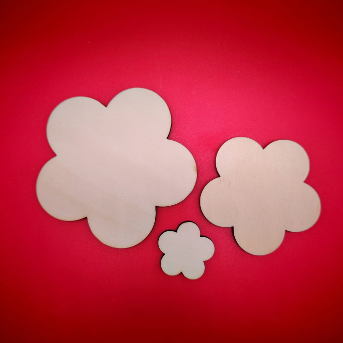 Blank din lemn pentru crafturi Floare, natur [1]
