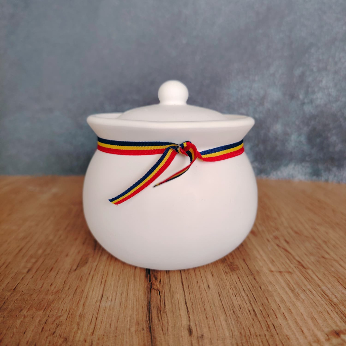Borcanas din praf ceramic 3D, cu capac, 10x9cm [3]