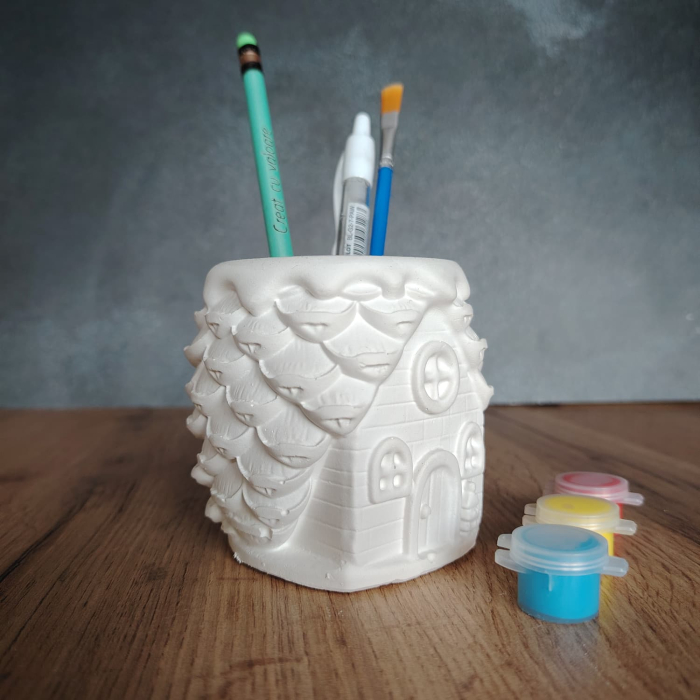Căsuță din ipsos Suport Creioane, 9x8.5cm [2]