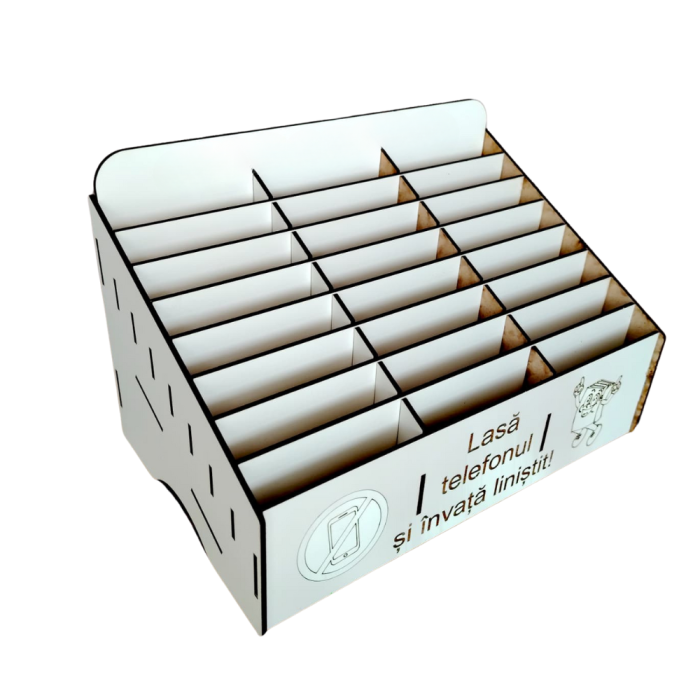Cutie pentru depozitat 24 telefoane PHONE JAIL, din mdf, 26x17x17cm [2]