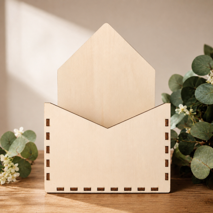 Decoratiune din lemn Cutie plic, 18.5x28cm [3]